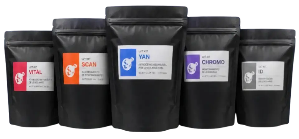Linha completa de kits analíticos Lievito: VITAL, SCAN, YAN, CHROMO e ID